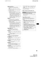 Предварительный просмотр 57 страницы Sony MEX-5DI Operating Instructions Manual