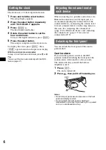 Предварительный просмотр 6 страницы Sony MEX-BT2500 Operating Instructions Manual