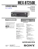 Sony MEX-BT2500 Service Manual предпросмотр