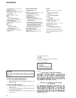 Предварительный просмотр 2 страницы Sony MEX-BT2500 Service Manual