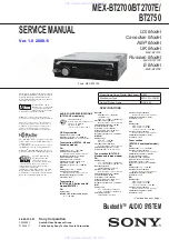 Sony MEX-BT2707E Service Manual preview