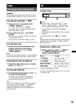 Preview for 13 page of Sony MEX-BT2750 Operating Instructions Manual