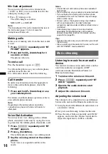 Preview for 16 page of Sony MEX-BT2750 Operating Instructions Manual