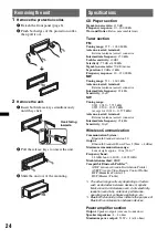 Preview for 24 page of Sony MEX-BT2750 Operating Instructions Manual