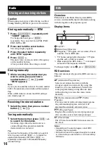 Preview for 16 page of Sony MEX-BT2800 - Bluetooth Audio System Operating Instructions Manual