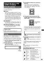 Preview for 19 page of Sony MEX-BT2800 - Bluetooth Audio System Operating Instructions Manual