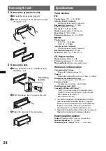 Preview for 28 page of Sony MEX-BT2800 - Bluetooth Audio System Operating Instructions Manual