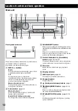 Предварительный просмотр 12 страницы Sony MEX-BT2900 Operating Instructions Manual