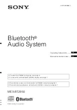 Sony MEX-BT2950 Operating Instructions Manual предпросмотр