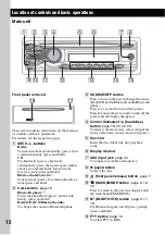 Preview for 12 page of Sony MEX-BT2950 Operating Instructions Manual