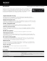 Sony MEX-BT3000P Specification Sheet preview