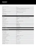 Предварительный просмотр 2 страницы Sony MEX-BT3000P Specification Sheet