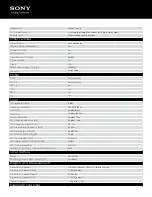 Предварительный просмотр 4 страницы Sony MEX-BT3000P Specification Sheet