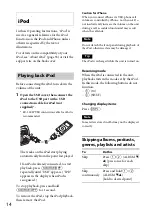 Preview for 14 page of Sony MEX-BT3100U Operating Instructions Manual