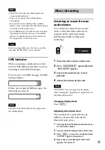 Preview for 25 page of Sony MEX-BT3100U Operating Instructions Manual