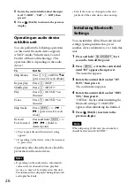 Preview for 26 page of Sony MEX-BT3100U Operating Instructions Manual