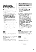 Preview for 27 page of Sony MEX-BT3100U Operating Instructions Manual