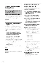 Preview for 28 page of Sony MEX-BT3100U Operating Instructions Manual