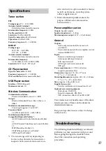 Preview for 37 page of Sony MEX-BT3100U Operating Instructions Manual