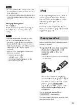 Preview for 13 page of Sony MEX-BT3150U Operating Instructions Manual