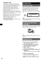 Предварительный просмотр 6 страницы Sony MEX-BT3600U Operating Instructions Manual