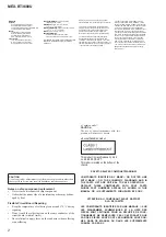 Предварительный просмотр 2 страницы Sony MEX-BT3600U Service Manual