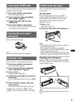 Предварительный просмотр 7 страницы Sony MEX-BT3700U Operating Instructions Manual