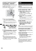 Предварительный просмотр 12 страницы Sony MEX-BT3700U Operating Instructions Manual