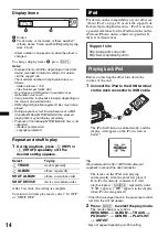 Предварительный просмотр 14 страницы Sony MEX-BT3700U Operating Instructions Manual