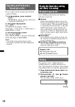 Preview for 16 page of Sony MEX-BT3700U Operating Instructions Manual