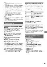 Preview for 19 page of Sony MEX-BT3700U Operating Instructions Manual