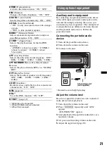 Preview for 21 page of Sony MEX-BT3700U Operating Instructions Manual