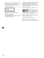 Предварительный просмотр 2 страницы Sony MEX-BT3750U Operating Instructions Manual