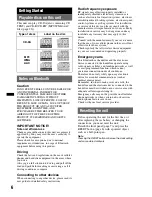 Preview for 6 page of Sony MEX-BT3750U Operating Instructions Manual