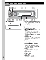 Preview for 8 page of Sony MEX-BT3750U Operating Instructions Manual