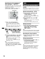 Preview for 12 page of Sony MEX-BT3750U Operating Instructions Manual