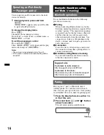 Предварительный просмотр 16 страницы Sony MEX-BT3750U Operating Instructions Manual