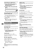 Preview for 18 page of Sony MEX-BT3750U Operating Instructions Manual