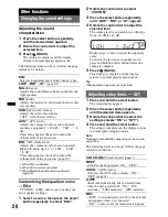 Preview for 20 page of Sony MEX-BT3750U Operating Instructions Manual