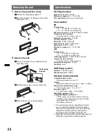 Preview for 26 page of Sony MEX-BT3750U Operating Instructions Manual