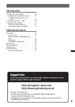 Preview for 5 page of Sony MEX-BT3800U - Bluetooth Audio System Operating Instructions Manual