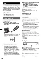 Preview for 20 page of Sony MEX-BT3800U - Bluetooth Audio System Operating Instructions Manual