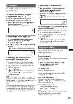 Preview for 23 page of Sony MEX-BT3800U - Bluetooth Audio System Operating Instructions Manual