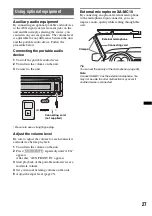 Preview for 27 page of Sony MEX-BT3800U - Bluetooth Audio System Operating Instructions Manual