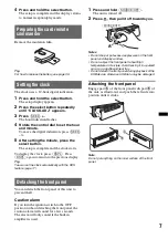 Предварительный просмотр 7 страницы Sony MEX-BT3850U Operating Instructions Manual