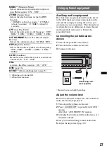 Предварительный просмотр 27 страницы Sony MEX-BT3850U Operating Instructions Manual