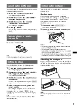 Предварительный просмотр 7 страницы Sony MEX-BT3900U Operating Instructions Manual