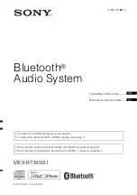 Предварительный просмотр 1 страницы Sony MEX-BT3950U Operating Instructions Manual