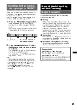 Предварительный просмотр 21 страницы Sony MEX-BT3950U Operating Instructions Manual