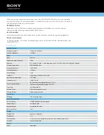 Preview for 2 page of Sony MEX-BT39UW Specification Sheet